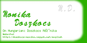 monika doszkocs business card